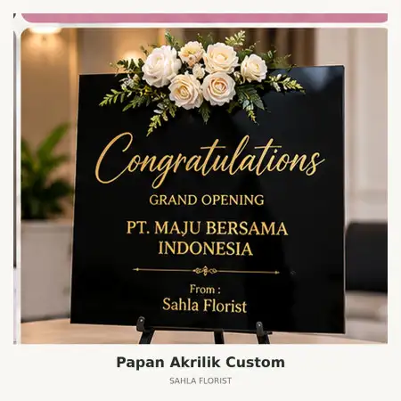 Papan Bunga Akrilik Kasihan
